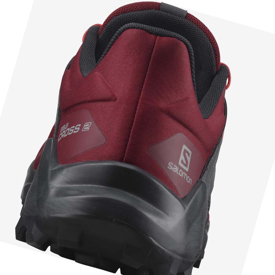 Tenis Para Trail Running Salomon WILDCROSS 2 Hombre Negros Rojos | MX 3522AHK